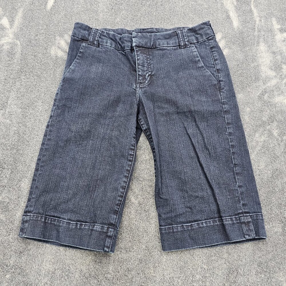 Kut from the Kloth Stretch Denim Bermuda Shorts womens 10 Dark wash